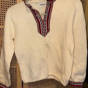 Vintage Garland Sweater Warm Chunky Grandma Wool Retro Classic